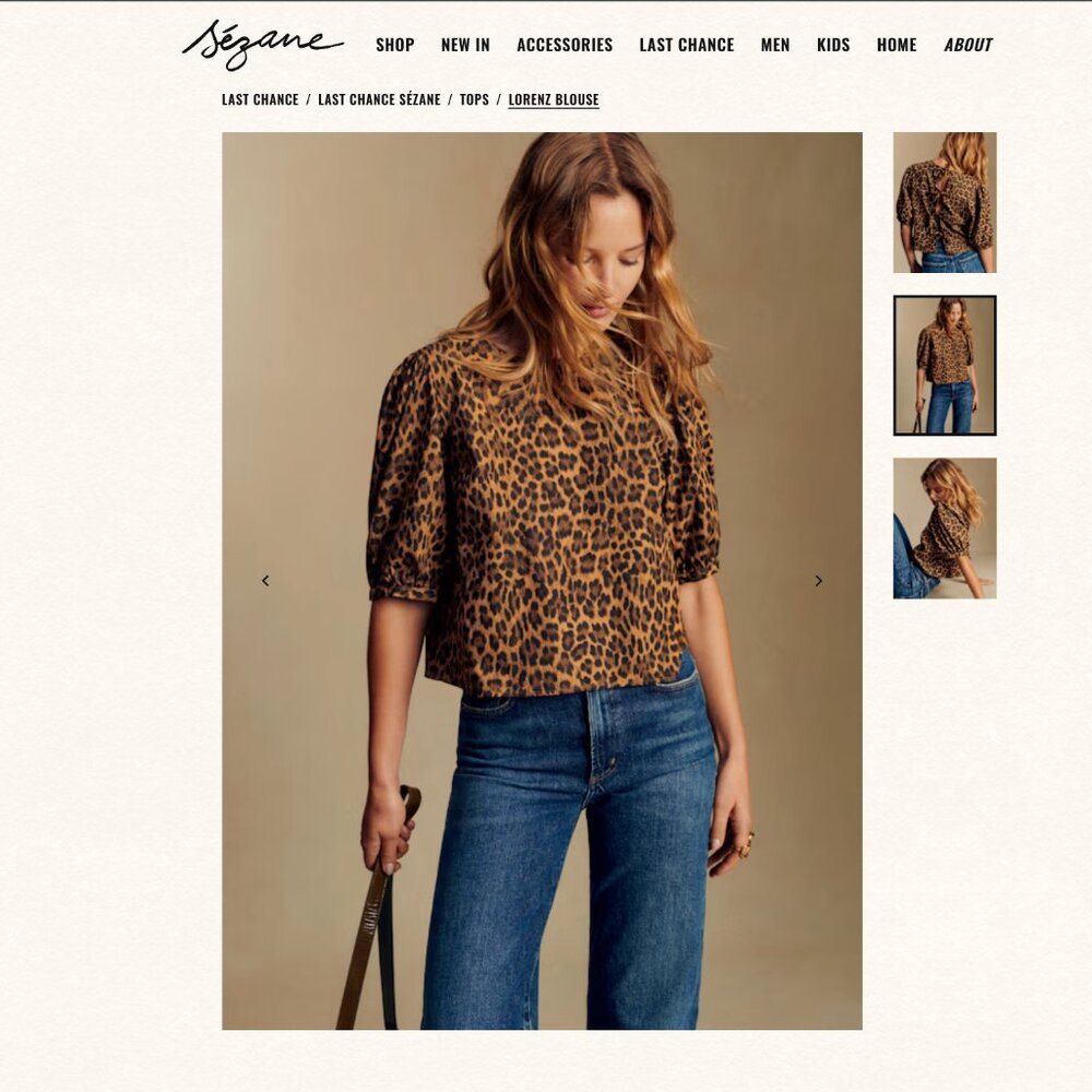 Sezane Lorenz Blouse Leo Nevada Print